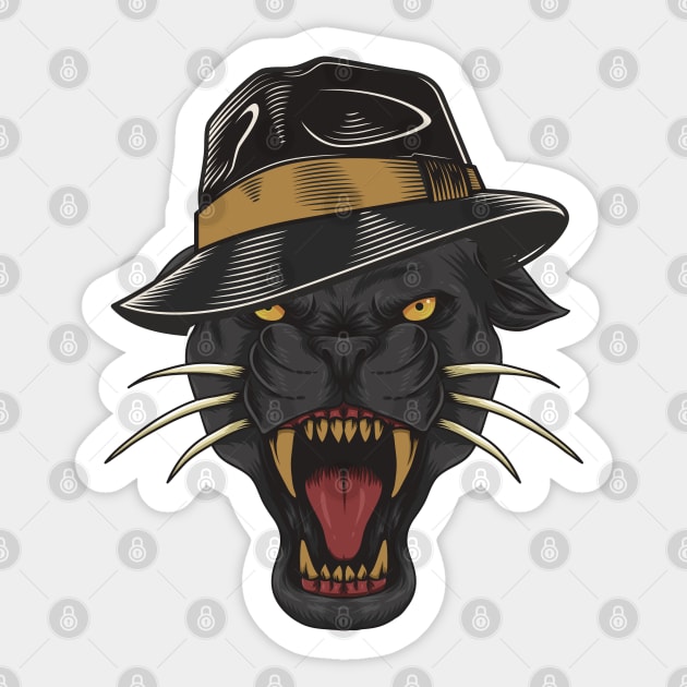 Panther Hip Hop modern Design Sticker by avimyo